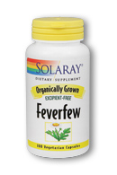 Organic feverfew leaf, 100ct 455mg