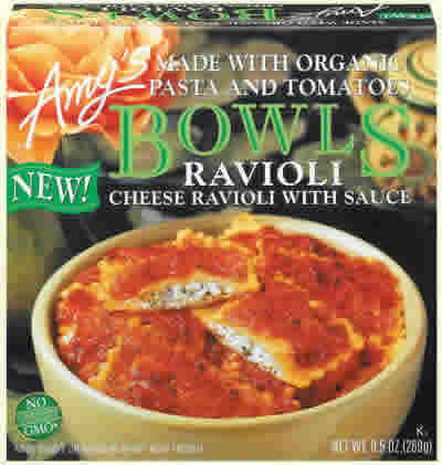 RAVIOLI ORGANIC CHESE W/SAUCE BOWL Case of 12 / 9.5 OZ from AMY'S