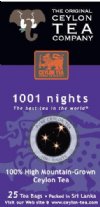 Tea,1001 nights Case of 6 / 25 BAG from Original Ceylon Tea Co