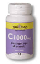 C 1000 plus rose hips & acerola 30ct 1000mg from Thompson Nutritional
