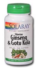 Solaray - Ginseng and gotu kola 100ct 350mg