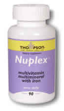 Nuplex Multiple Vitamin Mineral with Iron 90ct from Thompson Nutritional