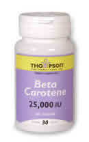 Beta Carotene 25000 Natural 30ct 25000IU from Thompson Nutritional