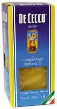PASTA,LASAGNA,LARGE Case of 20 / 16 OZ from De Cecco Pasta