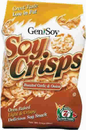 SOY CRISPS GARLIC/ON 3.5OZ 12/ 1 from GENISOY PRODUCTS CO.