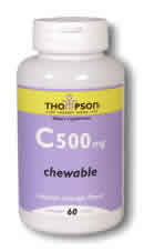 C 500 Orange Chewable 60ct 500mg from Thompson Nutritional