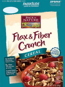 CEREAL,FLAX & FIBER CRNCH Case of 6 / 14 OZ from Back To Nature (Organic Milling)
