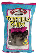 CHIPS ORGANIC BLUE CORN TORTILLA NO/SALT - 12 / 16 OZ from Little Bear Organics