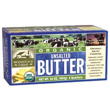 BUTTER,OG,UNSALTED Case of 18 / 16 OZ from WoodStock Farms