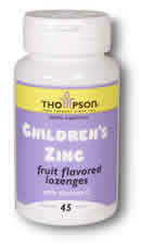 Children's Zinc Lozenges with Vit C, Fruit Flavor 45ct from Thompson Nutritional
