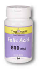 Folic Acid 800mcg 30ct 800mcg from Thompson Nutritional