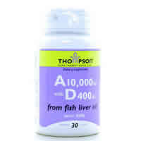 A 10,000 iu with D 400 iu from fish liver oil 30ct from Thompson Nutritional