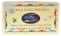 TUNA STEAKS IN OLIVE OIL Case of 12 / 4.25 OZ from Bela-Olha Sardines