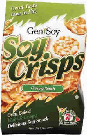 SOY CRISPS RANCH 3.5OZ 12/CS 1 from GENISOY PRODUCTS CO.
