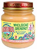 2 BRKFST Organic APL/PCH/BARLY Case of 24 / 4.5 OZ from Earths Best (Hain)