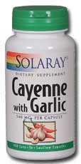 Solaray: Cayenne with garlic 100ct 540mg