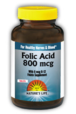 Folic Acid 800 mcg 100ct from Natures Life