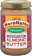 ALMOND BUTTER Organic RAW NO SALT Case of 12 / 8 OZ from Maranatha Natural Foods