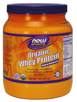 NOW: Organic Whey Protein Concentrate Powder 1lb