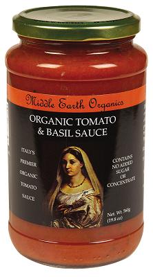 Psta sce,og,basil&tomato Case of 6 / 19.8 OZ from Middle Earth Organics