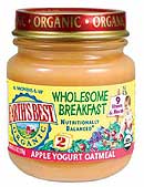 2 BRKFST Organic APL/YGRT/OATL Case of 24 / 4.5 OZ from Earths Best (Hain)