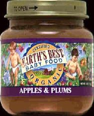 APPLE PLUM,OG Case of 24 / 4 OZ from Earths Best (Hain)