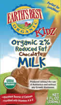 MILK,OG,RDCD FAT 2%,CHOC Case of 9 / 3/8 OZ from Earths Best (Hain)