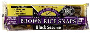 BROWN RICE SNAPS,OG,BLK SE Case of 12 / 3.5 OZ from Edward and Sons Trading Co