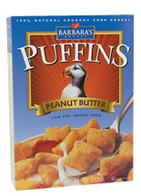 Puffins peanut butter crl Case of 12 / 11 OZ from Barbaras Bakery