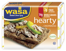 CRISPBREAD,HEARTY RYE Case of 12 / 9.7 OZ from Wasa Crispbread