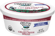 Organic Valley: Cream cheese,og,tubs,past 8 OZ