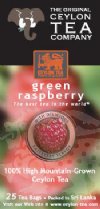 Tea,green w raspberry Case of 6 / 25 BAG from Original Ceylon Tea Co