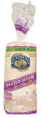 Lundberg Farms: Rice cakes,toasted sesame 9 OZ