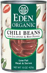 BEANS,OG,CHILI W/JAL PEP Case of 12 / 15 OZ from Eden Foods