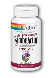 Solaray: SambuActin Elderberry 3X  1200mg 60ct