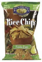 Rice chips,fiesta lime Case of 12 / 6 OZ from Lundberg Farms