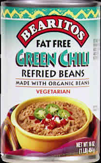 REFRIED BEANS ORGANIC GREEN CHILI