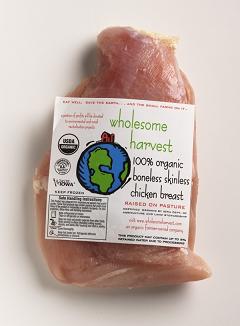 BNLS SKNLS Chicken Breast OG Case of 1 / 12/1.25# from Wholesome Harvest Organic Meat