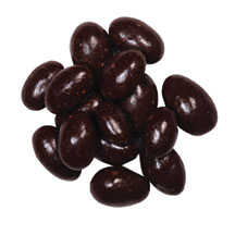 DARK CHOCOLATE ALMONDS,OG - 10 / # from WoodStock Farms