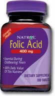 Folic Acid 400 mcg 100 tabs from NATROL