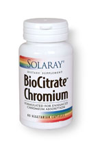 Solaray: BioCitrate Chromium 60ct