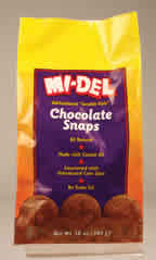 CHOCOLATESNAPS Case of 12 / 10 OZ from Midel