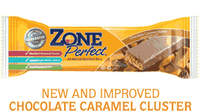 Nutrition bar choc carmel cluster Case of 12 / 1.76 OZ from Zone Perfect