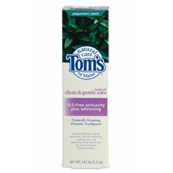 Tom's of maine - Toothpaste clean and gentle care sls-free anticavity whitening peppermint