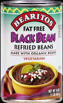 Refried beans organic black fat free Case of 12 / 16 OZ from Little Bear Organics
