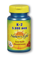 Natures life - Vitamin k-2 5000 mcg 60 Tablets