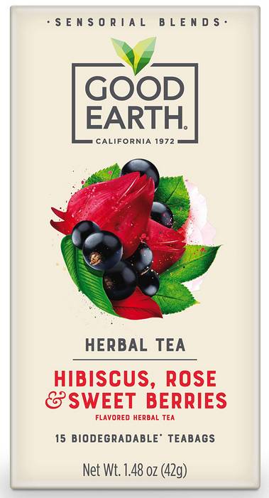 GOOD EARTH TEAS: Sensorials Sweet Berries & Rose 15 BAG