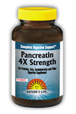 Pancreatin 4X Strength 100ct from Natures Life