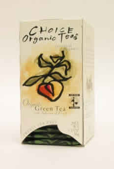 TEA,OG,GREEN W/PEACH Case of 1 / 20 CT from Choice Organic Teas