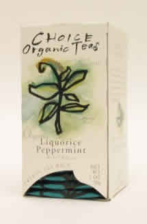 TEA,OG,LIQUORICE PEPPRMNT Case of 1 / 20 CT from Choice Organic Teas